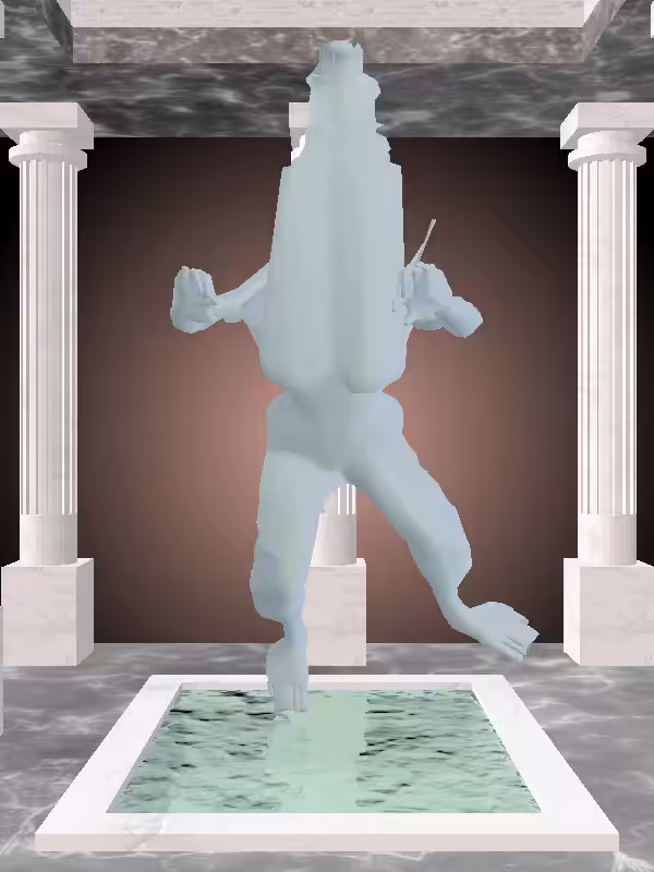 HeavenComputer: The Treading Water Matte Pale Green Woman #4271