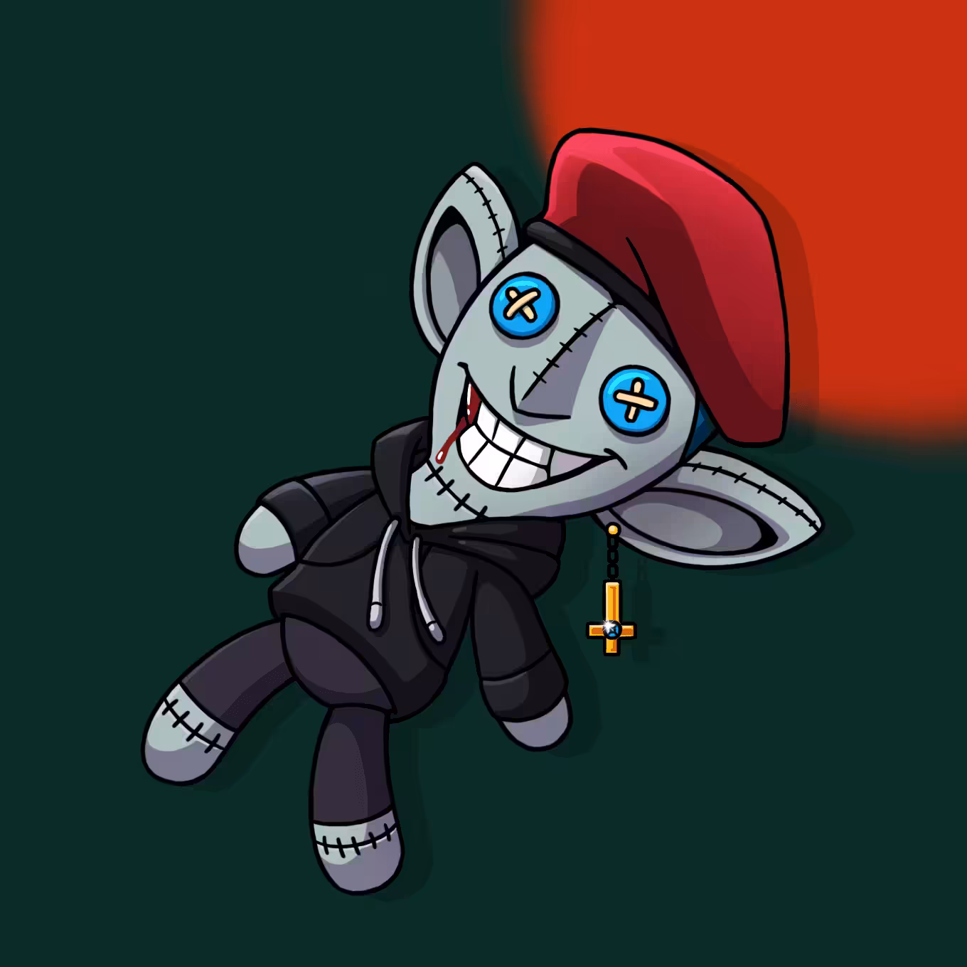#1961 Sneaky Vampire Teddy