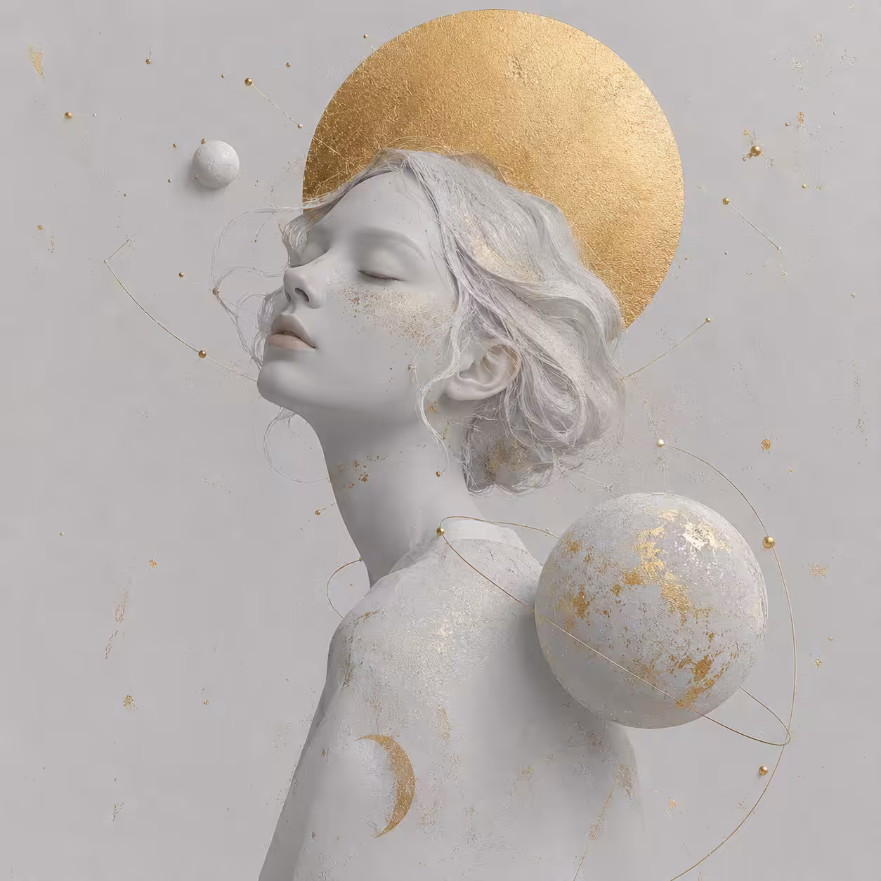 Heavenly white face
