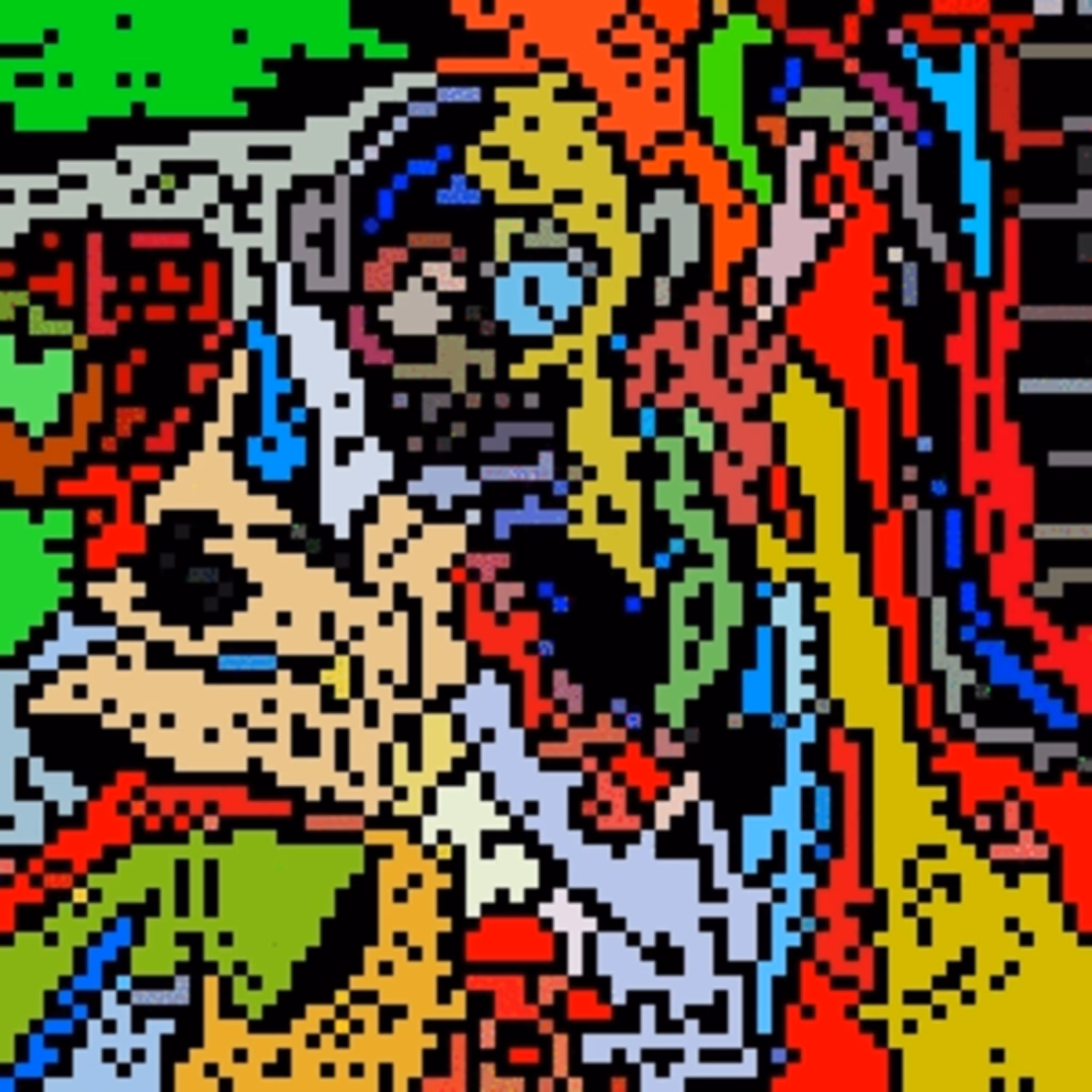 Monkey in Pixel Art