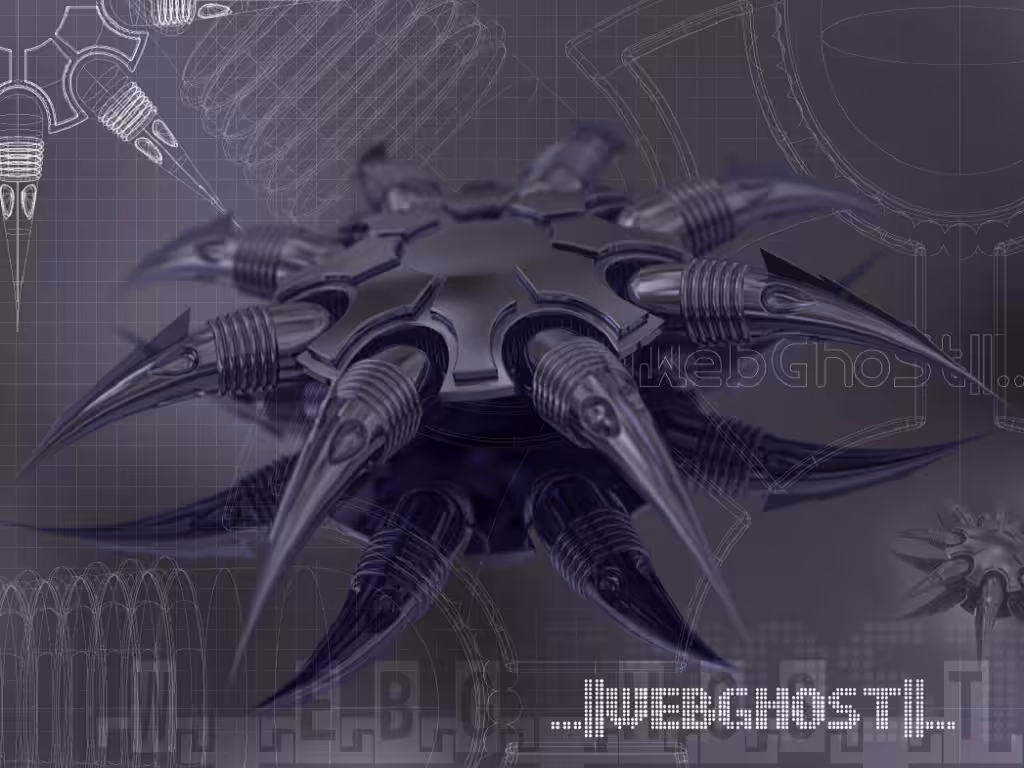 3D Digital Web Ghost Spider bot