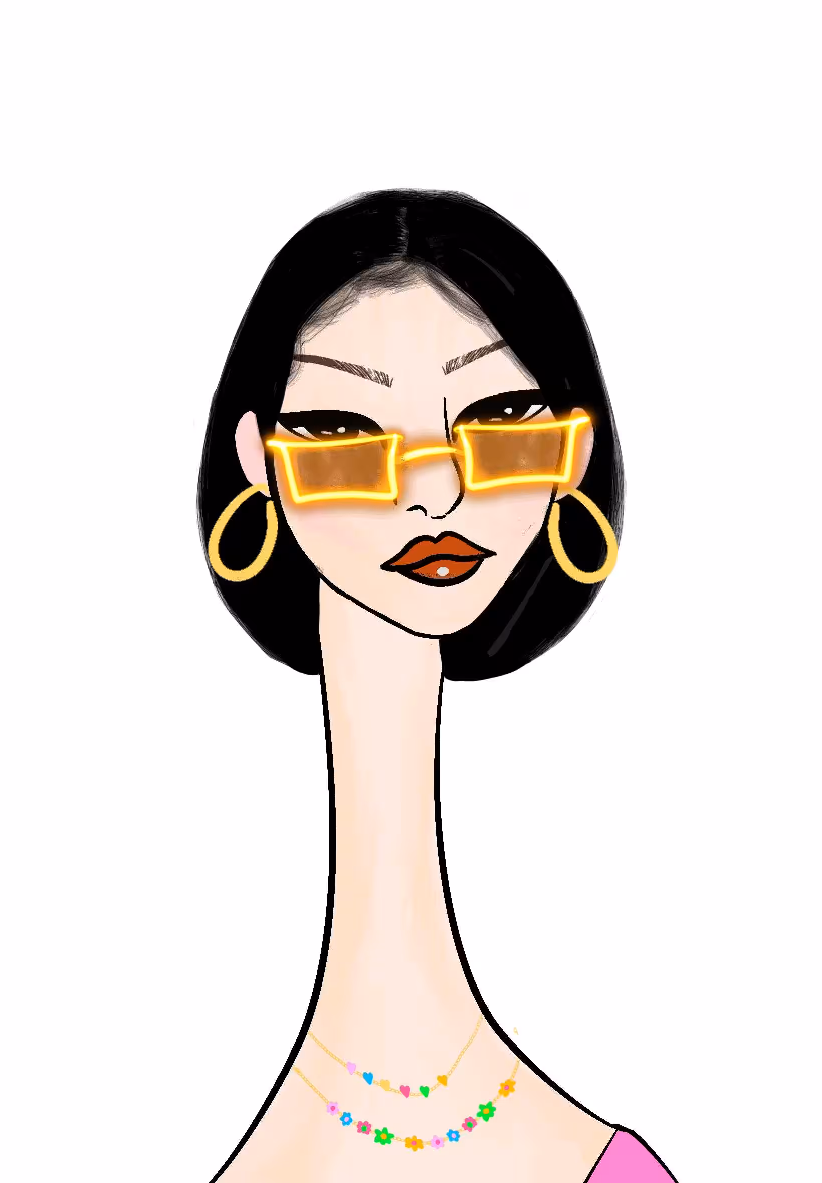 Long Neckie Lady #2212