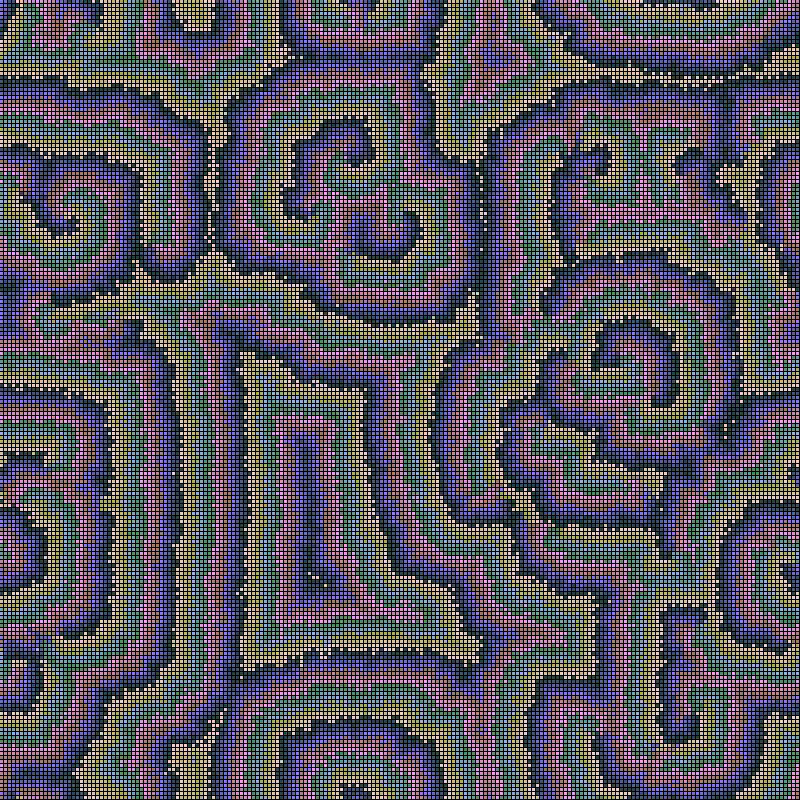 Reaction Diffusion Cellular Automata #37