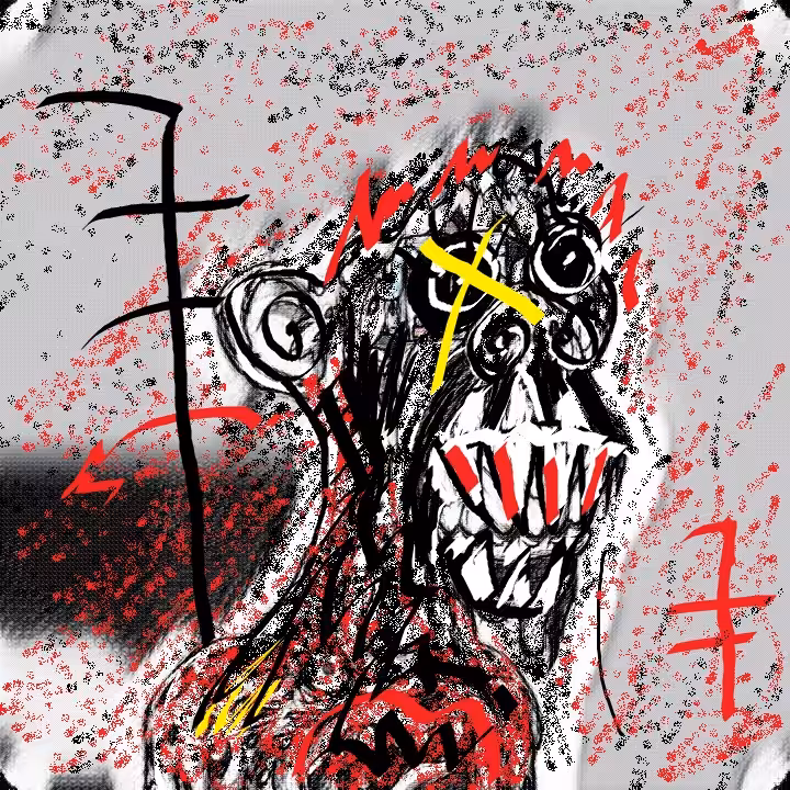 Basquiat mutant apes #8