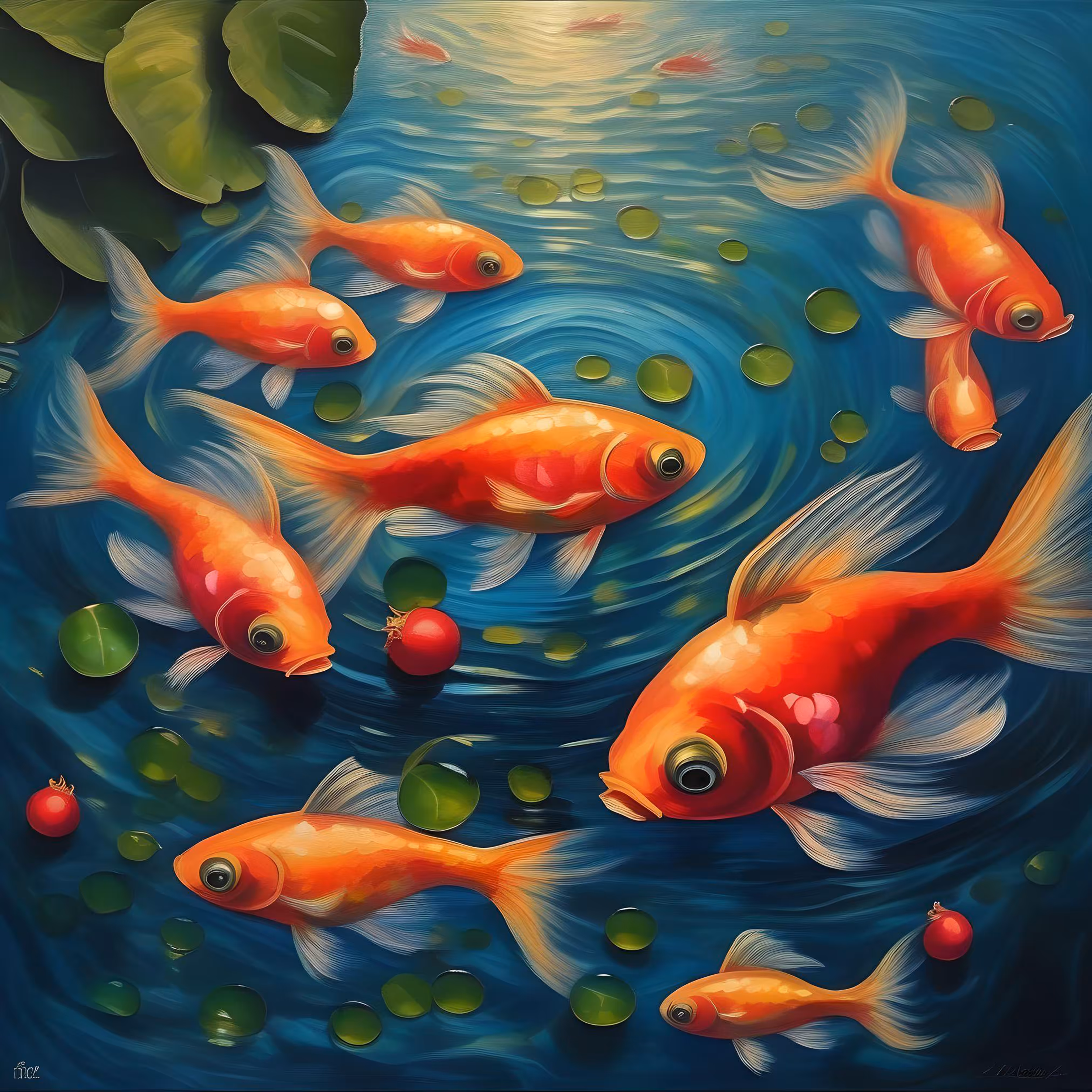 Playful fishes