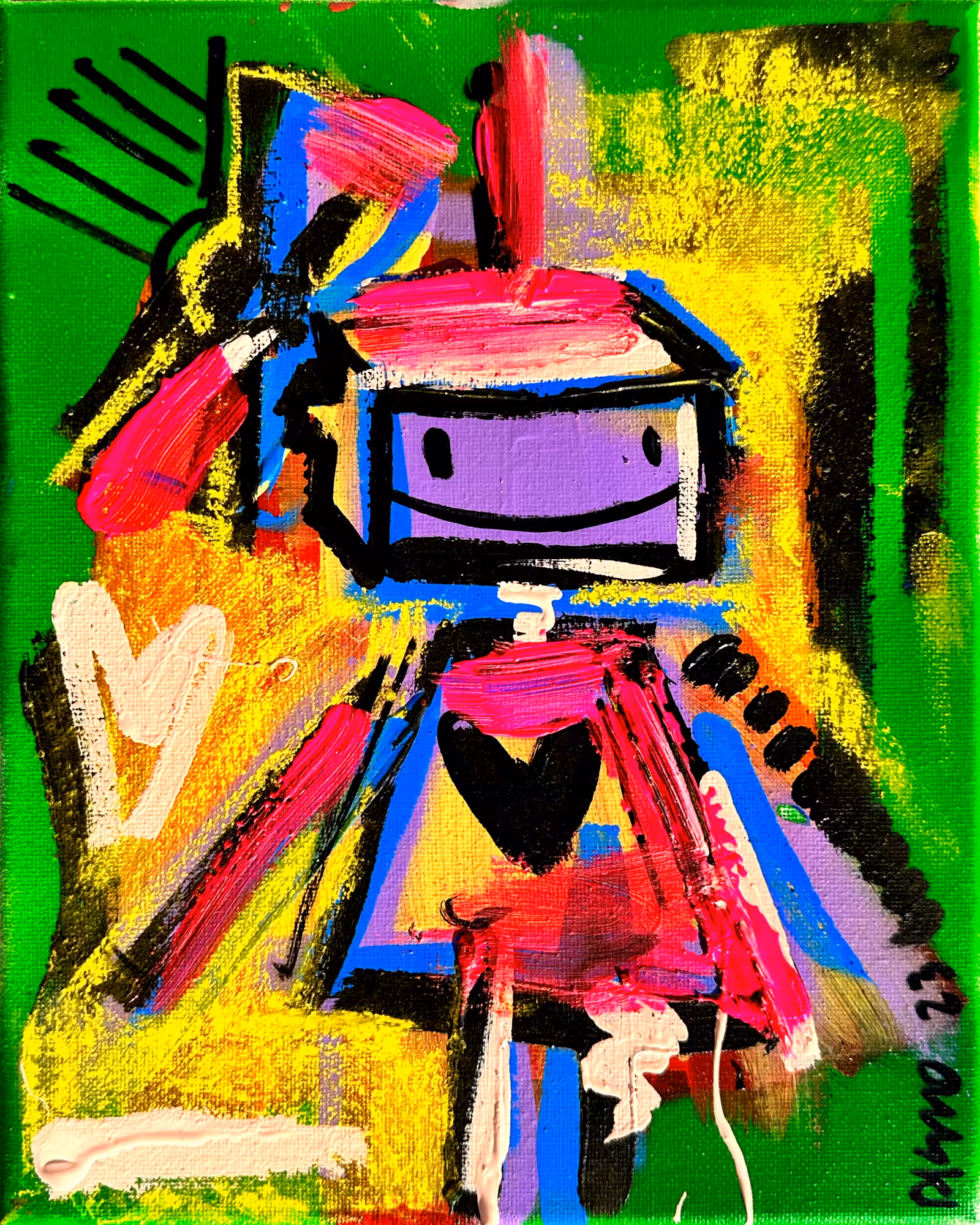 Girl bot painting 