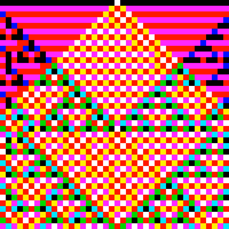 RGB Elementary Cellular Automaton #107