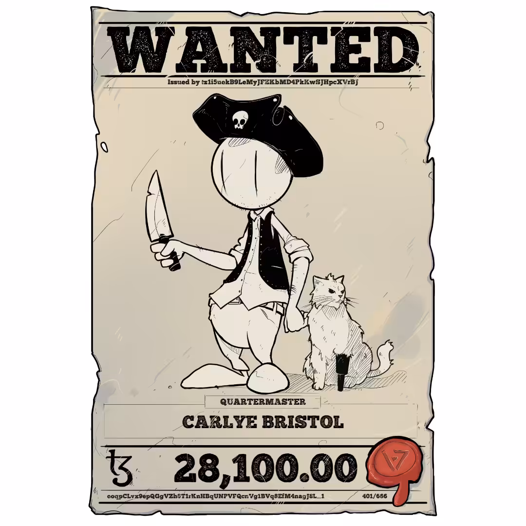 CARLYE BRISTOL | TEZOS PIRATE 401/666