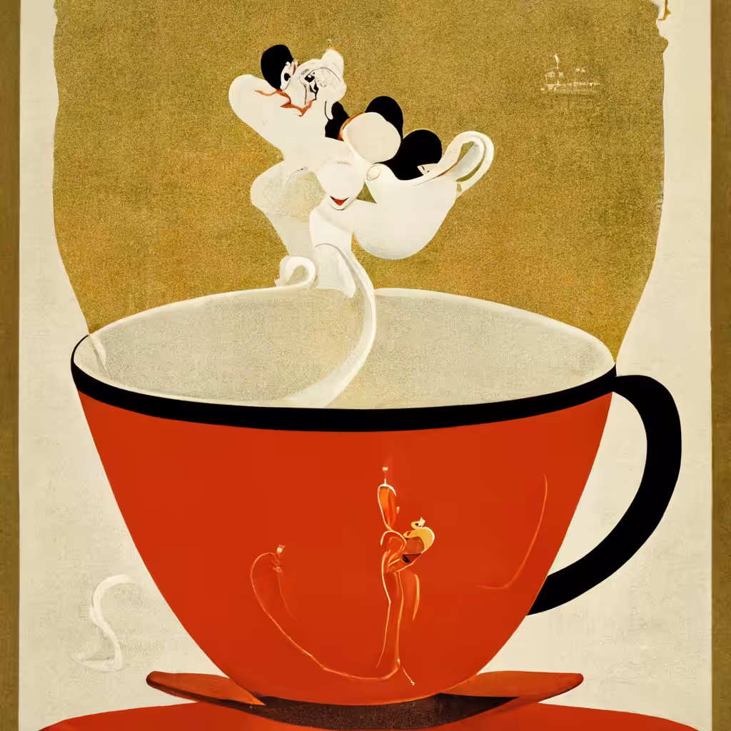 dancing smoke over a cup of tea