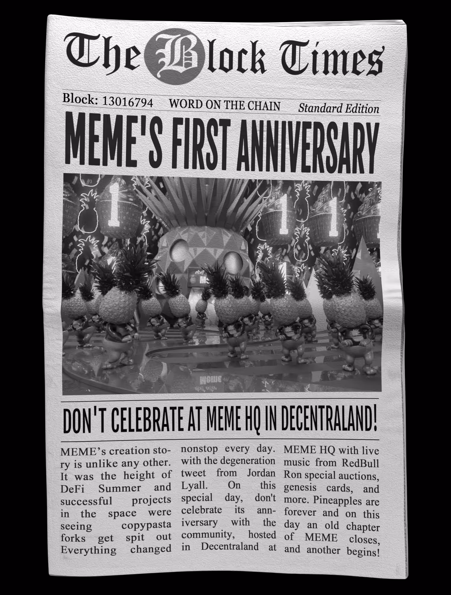 MEME's First Anniversary | Standard