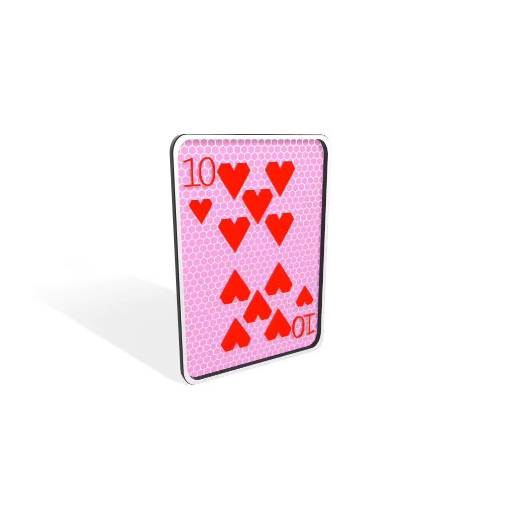 10 of Hearts : Tezicana Playing Cards