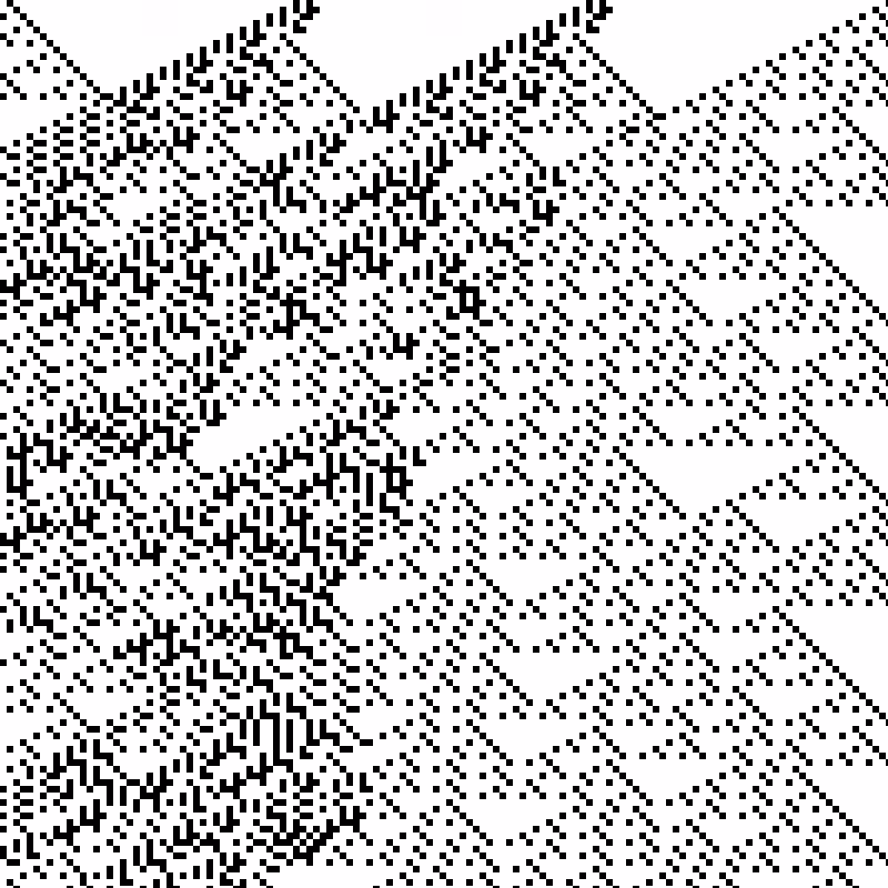 Colored Elementary Cellular Automaton #7