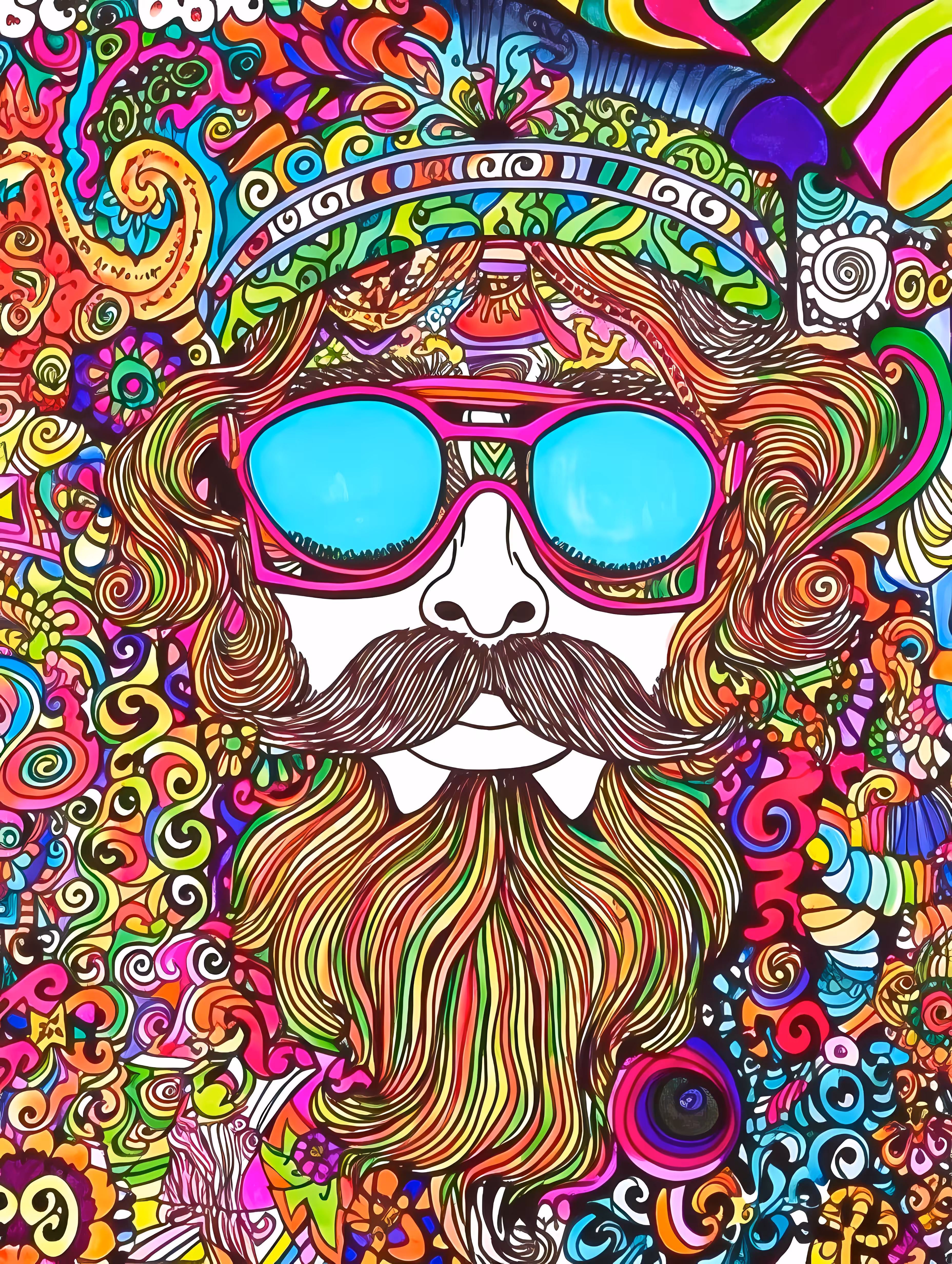 Doodle Hippies 70s #3