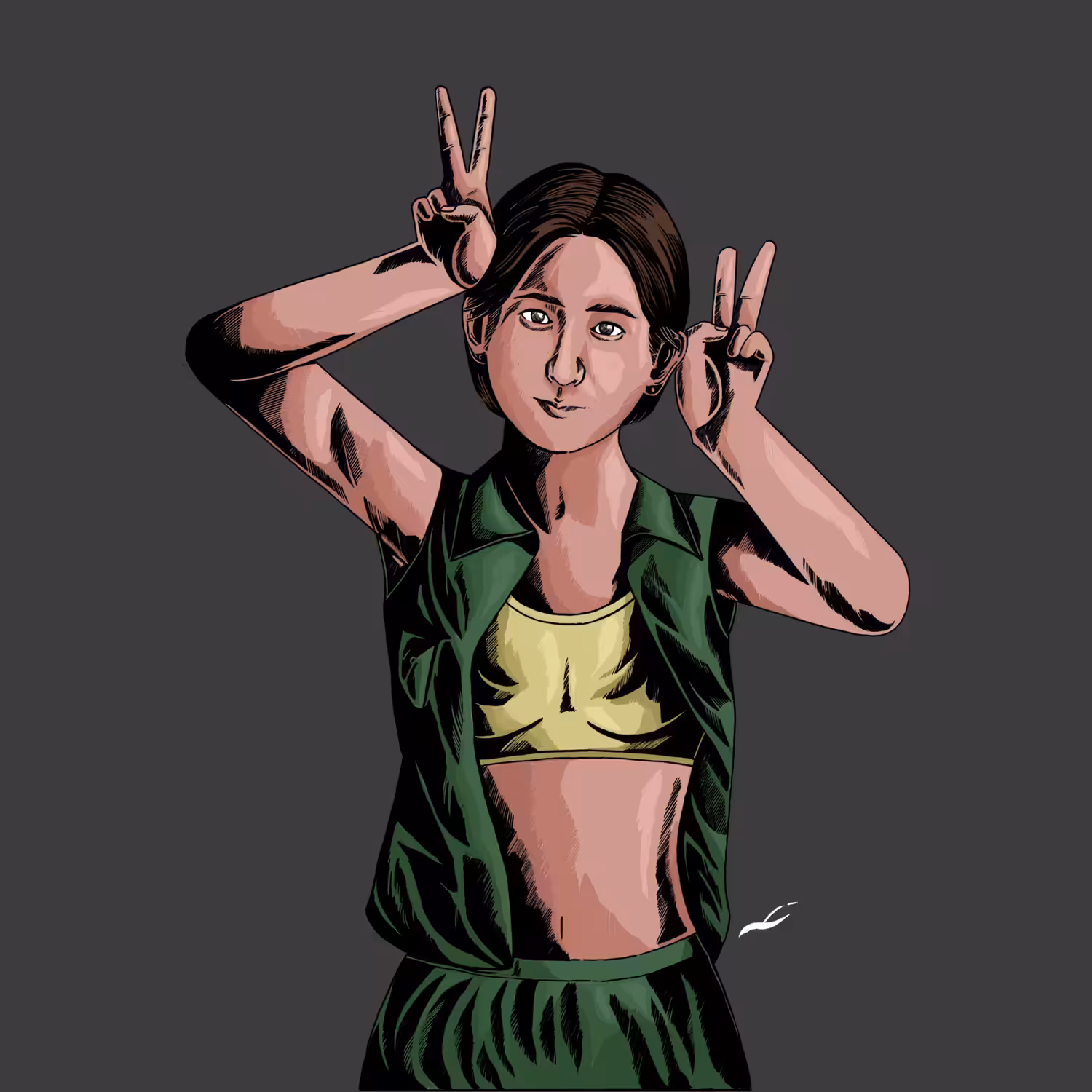 short hair girl
