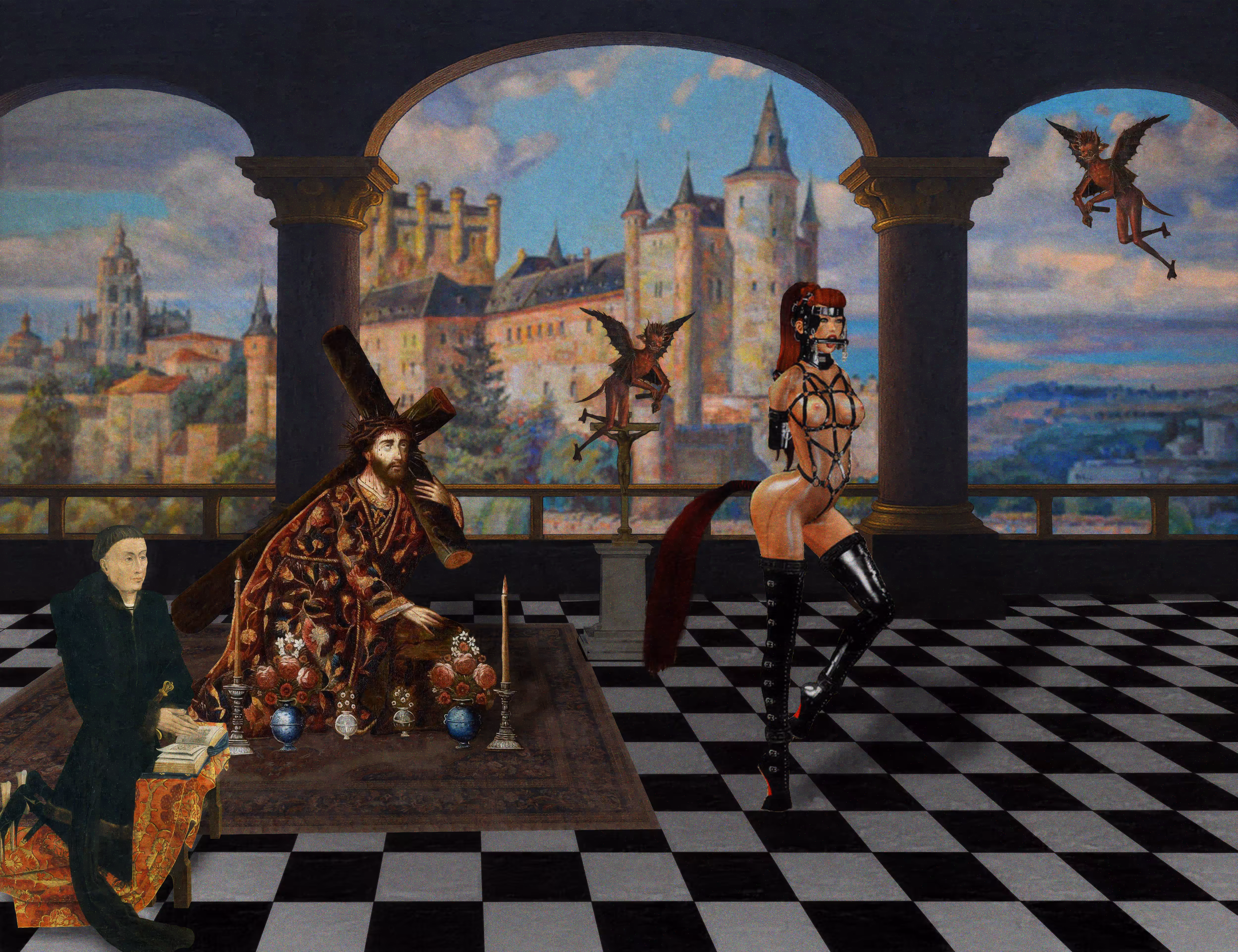 The Pilgrim’s Living Room Crucifixion; Mona Lisa Hyper-Gamble #67