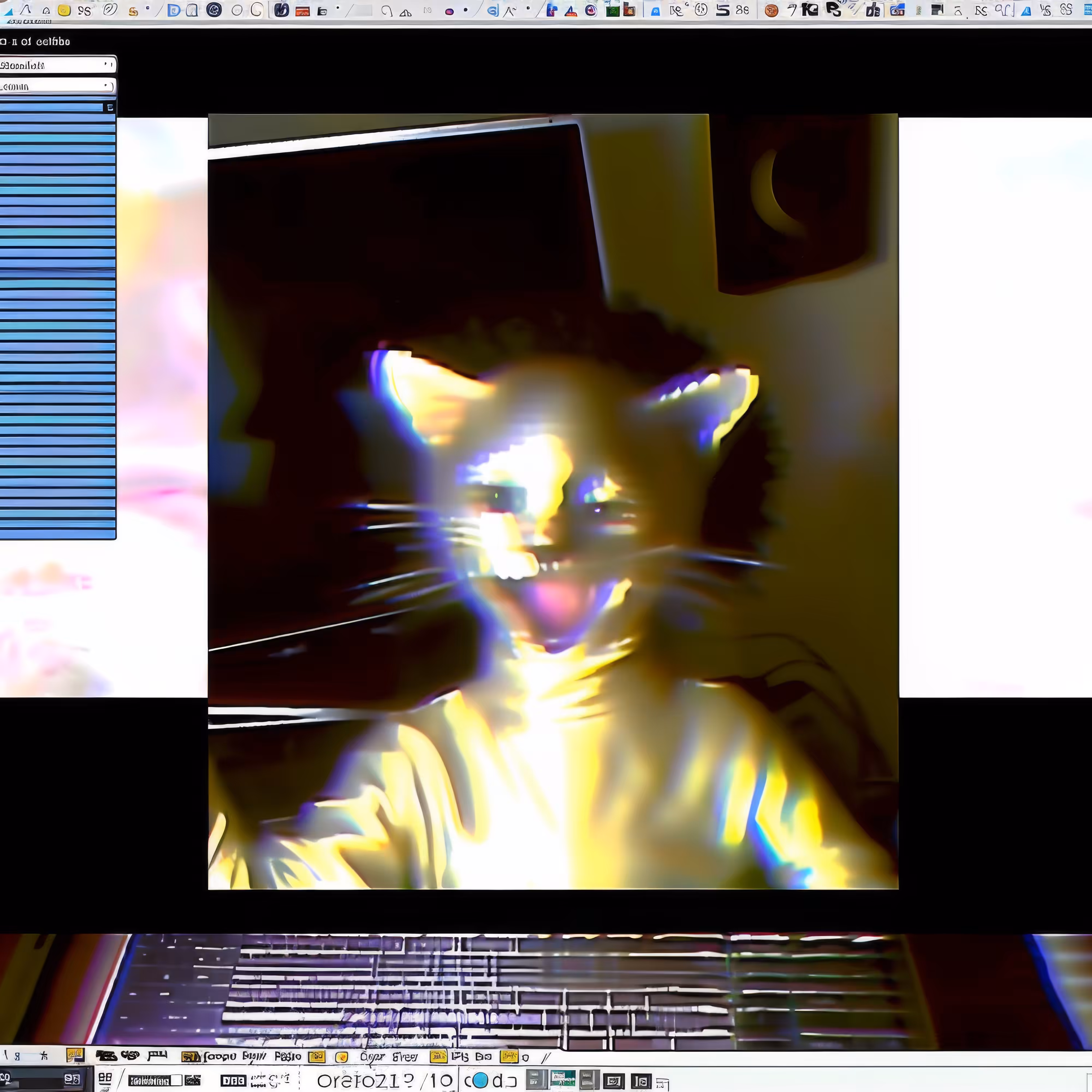 BAD JPEGs: Shiny-Laughing-Cat