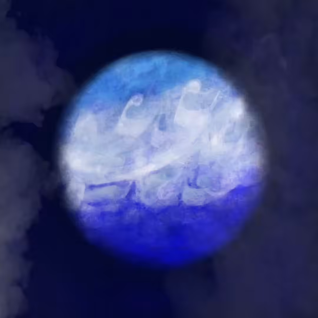 Calligraphic Neptune