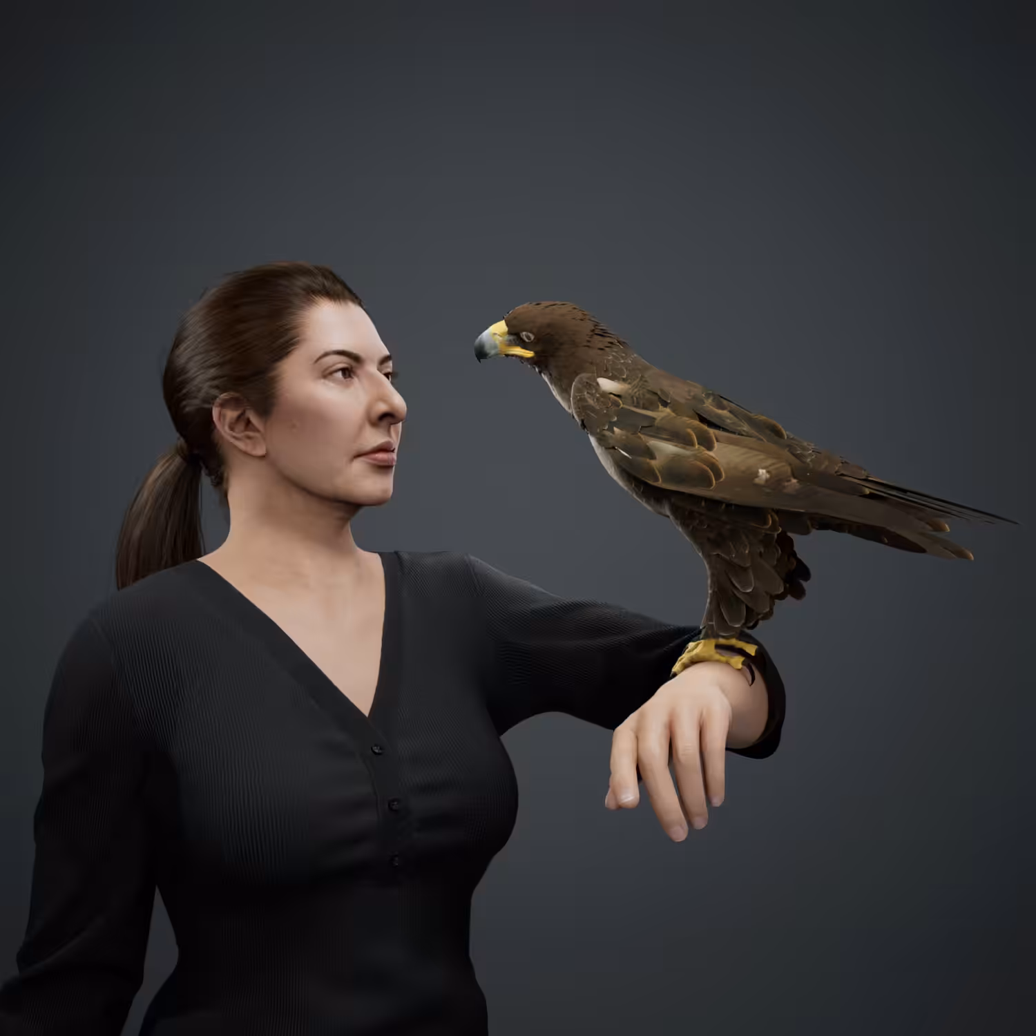 MAE Drop Art: Portrait with Eagle #292
