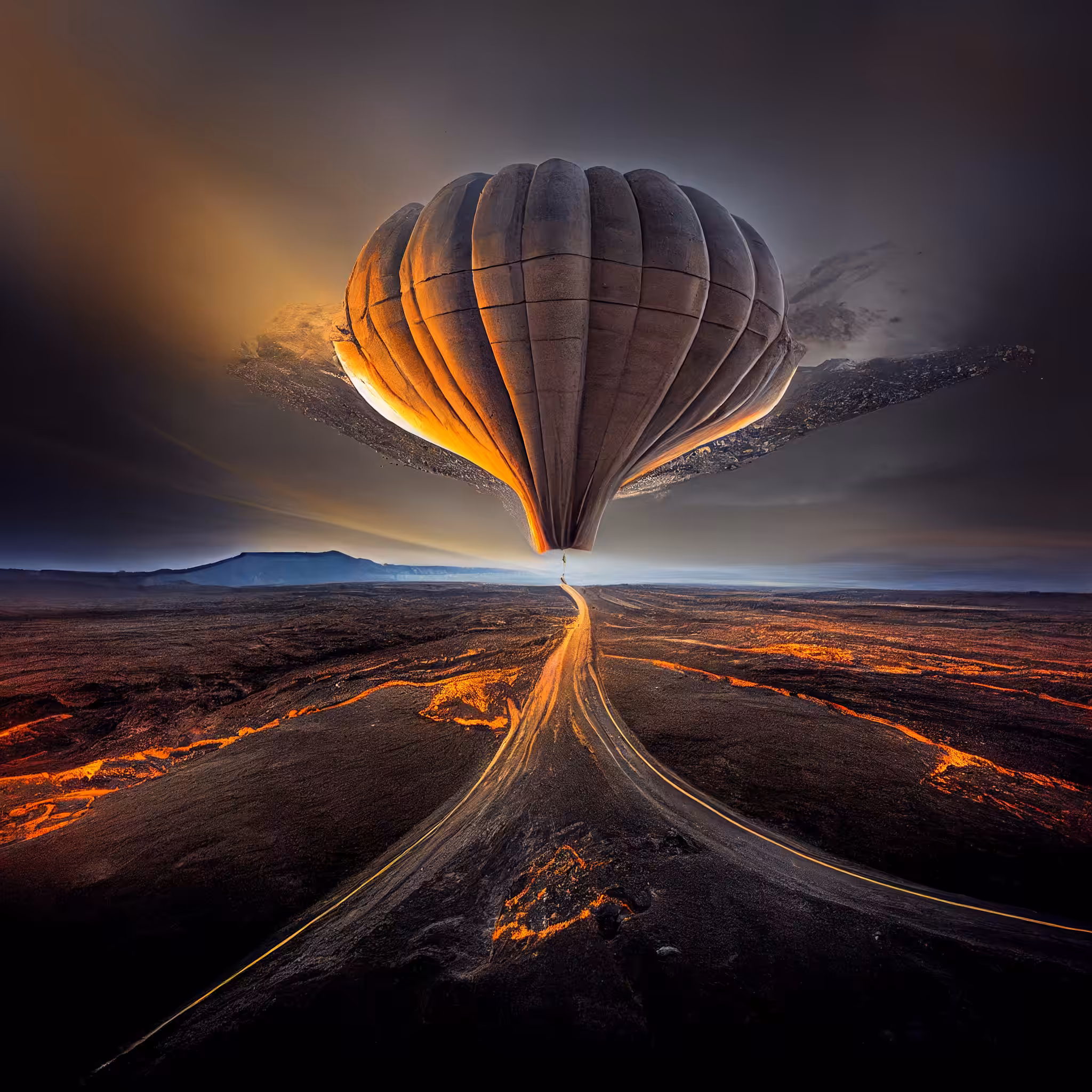 Huge gray baloon