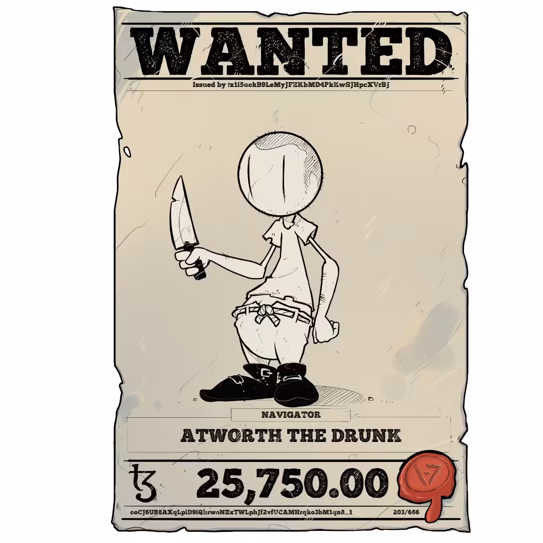 ATWORTH THE DRUNK | TEZOS PIRATE 203/666