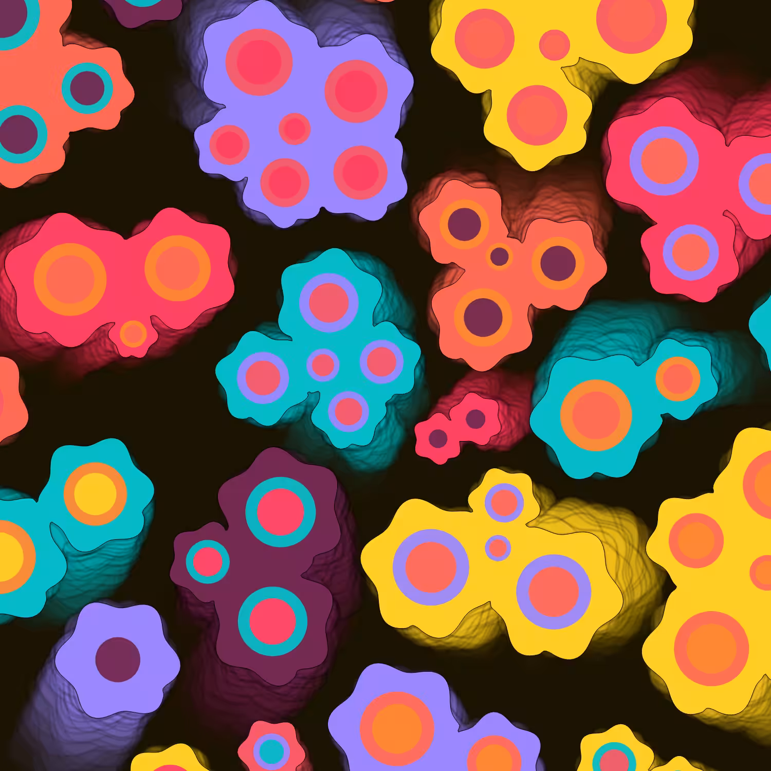 Geometric colorful shapes (Free edition) #20