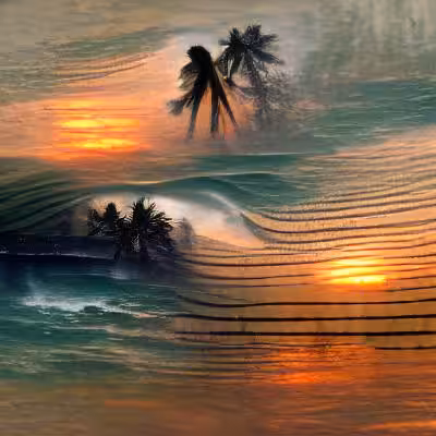 Surf Terpin: Sunset and Waves
