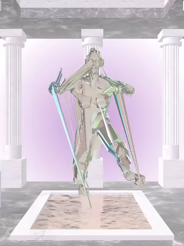 HeavenComputer: The Fragmented Treading Water Chatoyant Amazonite Woman #5994