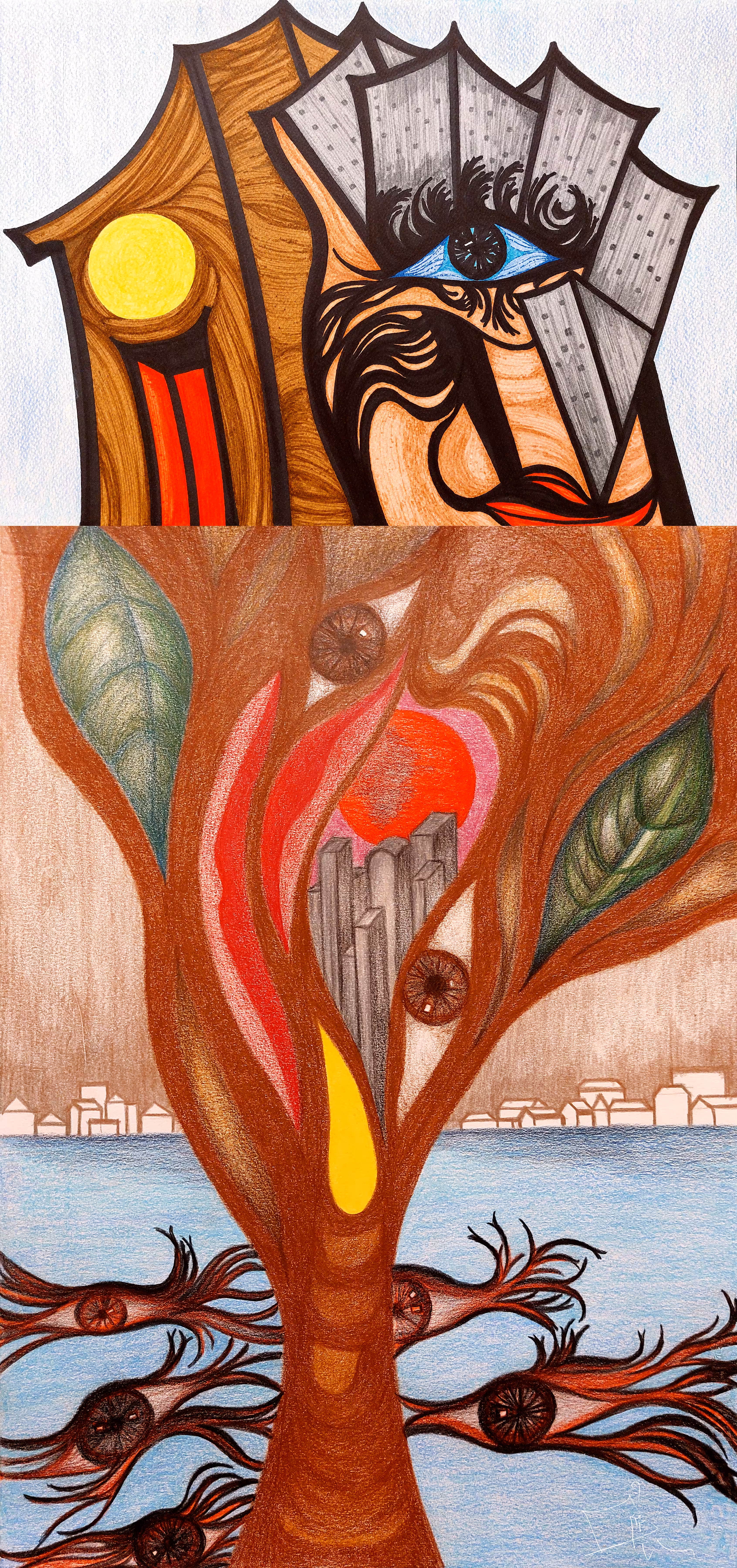 Rooted Perception (Part of the “Broken Vessels of Becoming” collection)