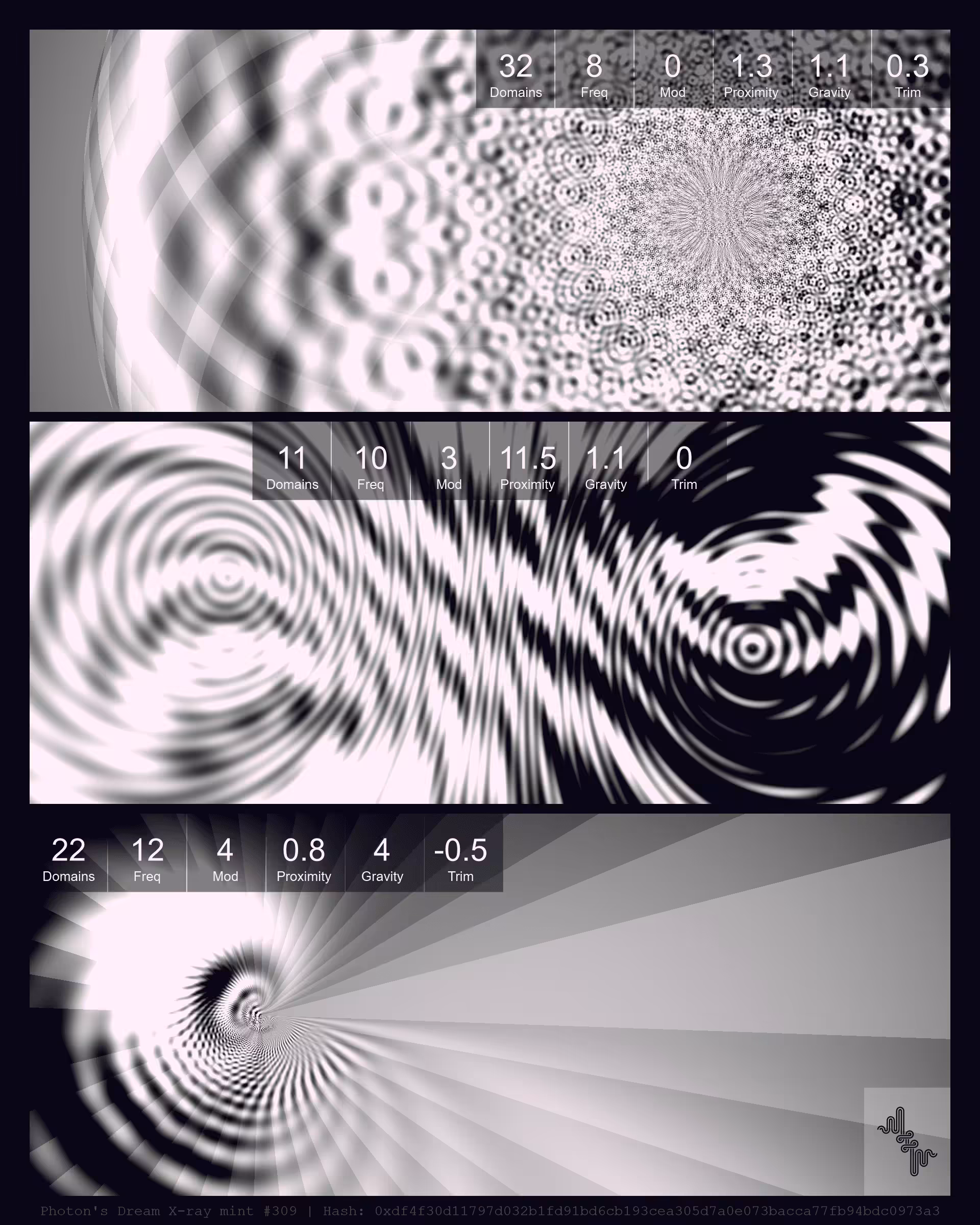 Photon's Dream X-rays by Harvey Rayner: Photon's Dream X-ray mint#309