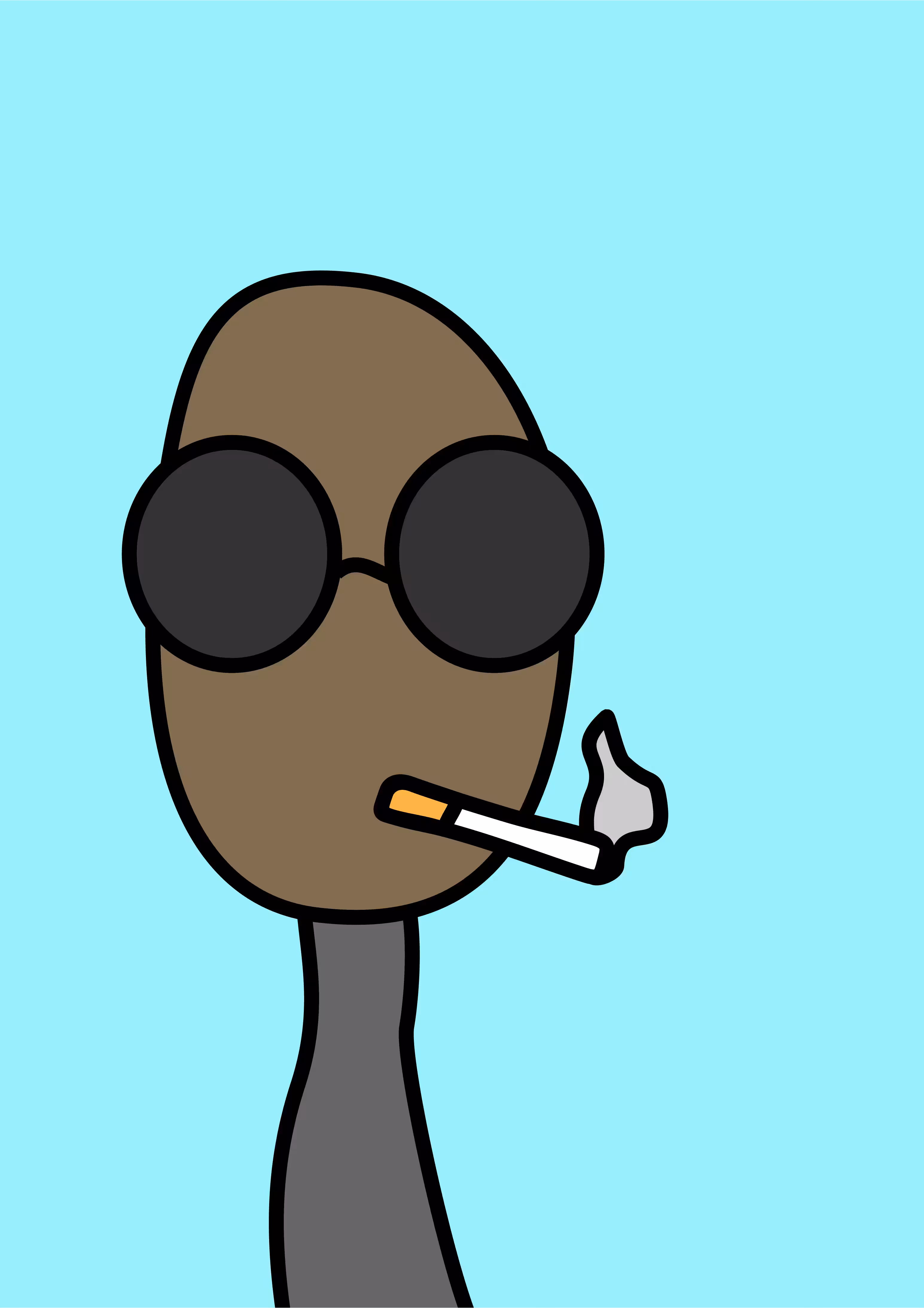 Smoking man from Cloudy Nowhere
