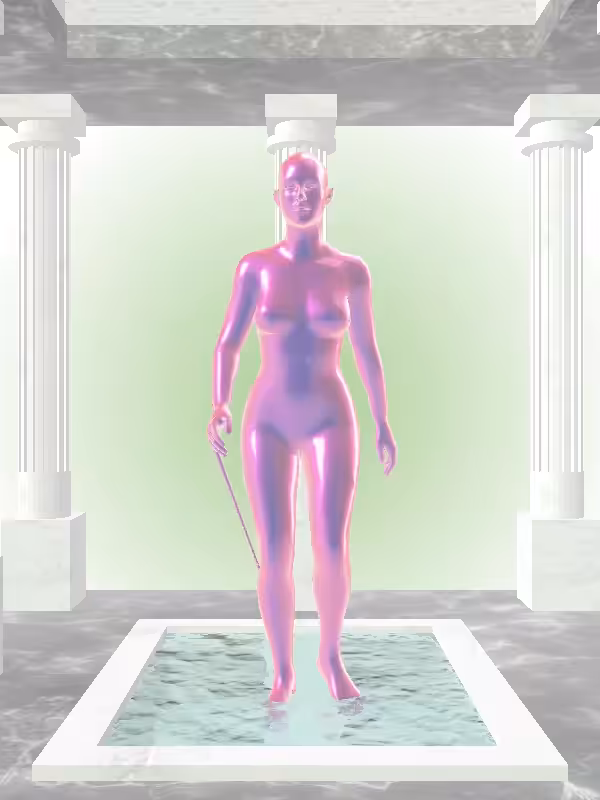 HeavenComputer: The Receding Magnetic Magenta Woman #6153