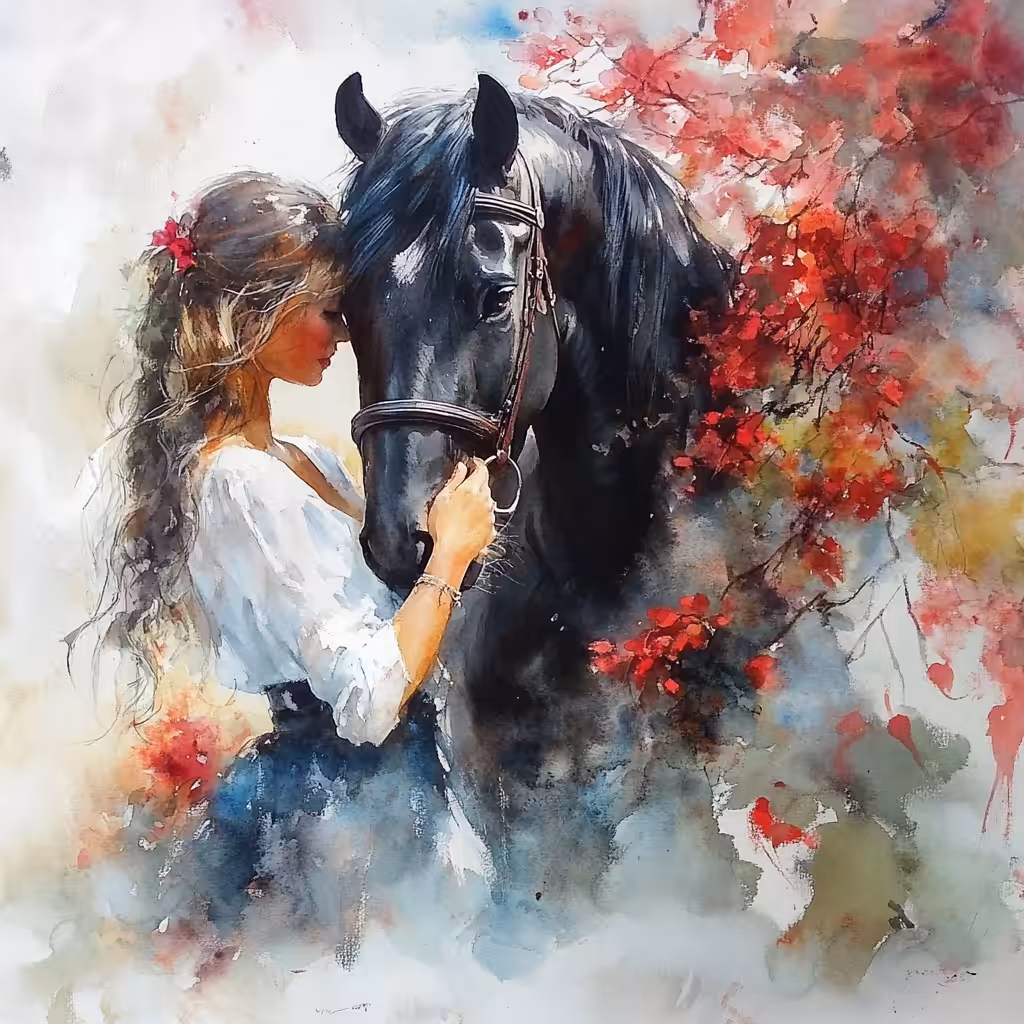 The girl and the horse