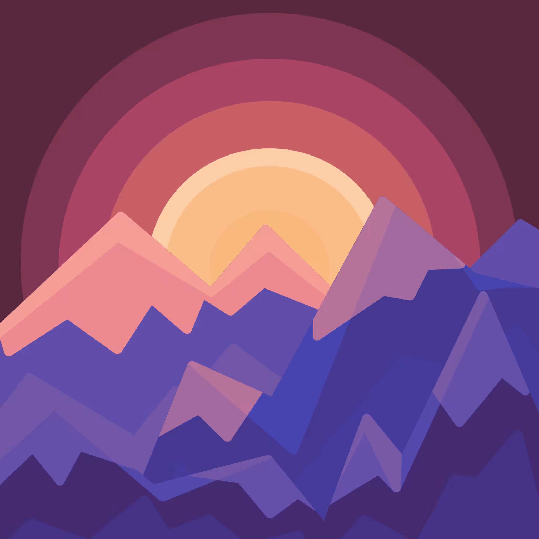 Evening Mountain Range