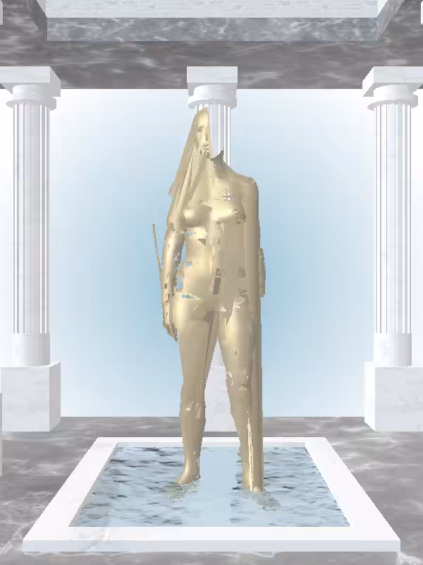 HeavenComputer: The Phone Calling Faded Gold Woman #6502