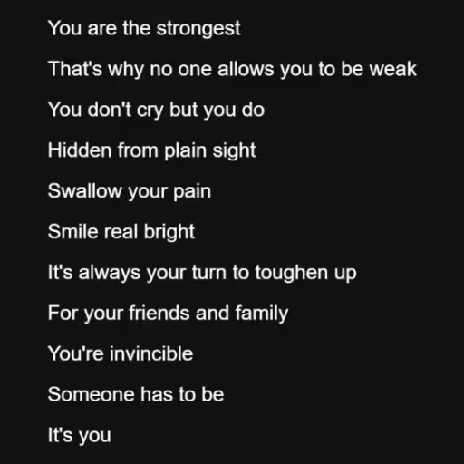 You are the stronges...