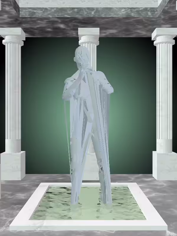 HeavenComputer: The Cheering Matte Pale Green Woman #5812