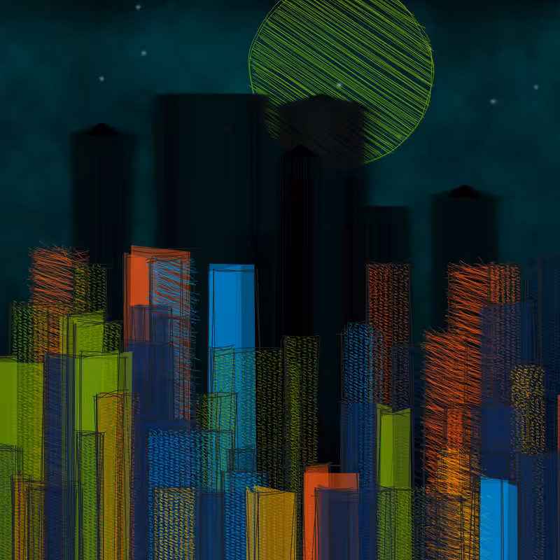 hastily-drawn cityscape sketch #108