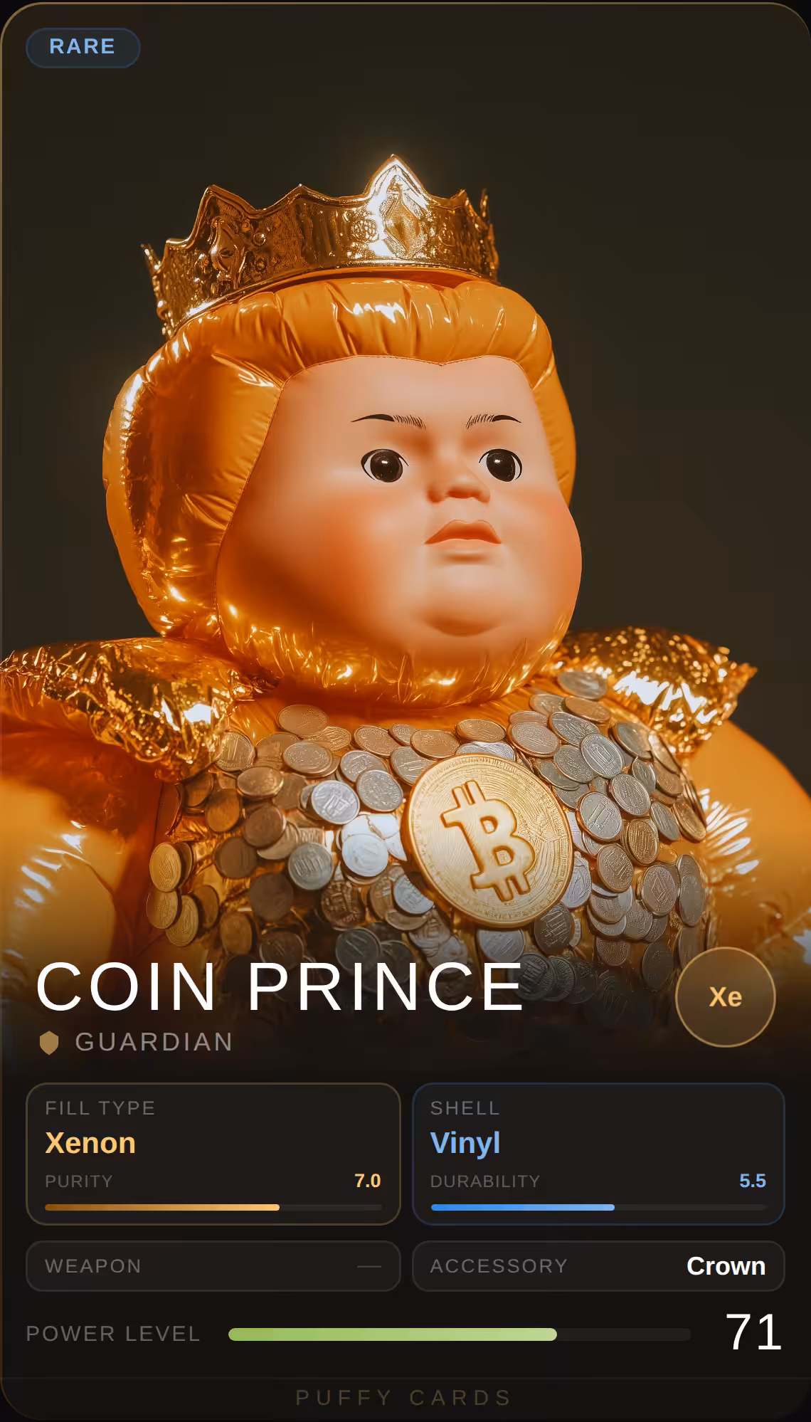 Puffy Cards: Coin Prince