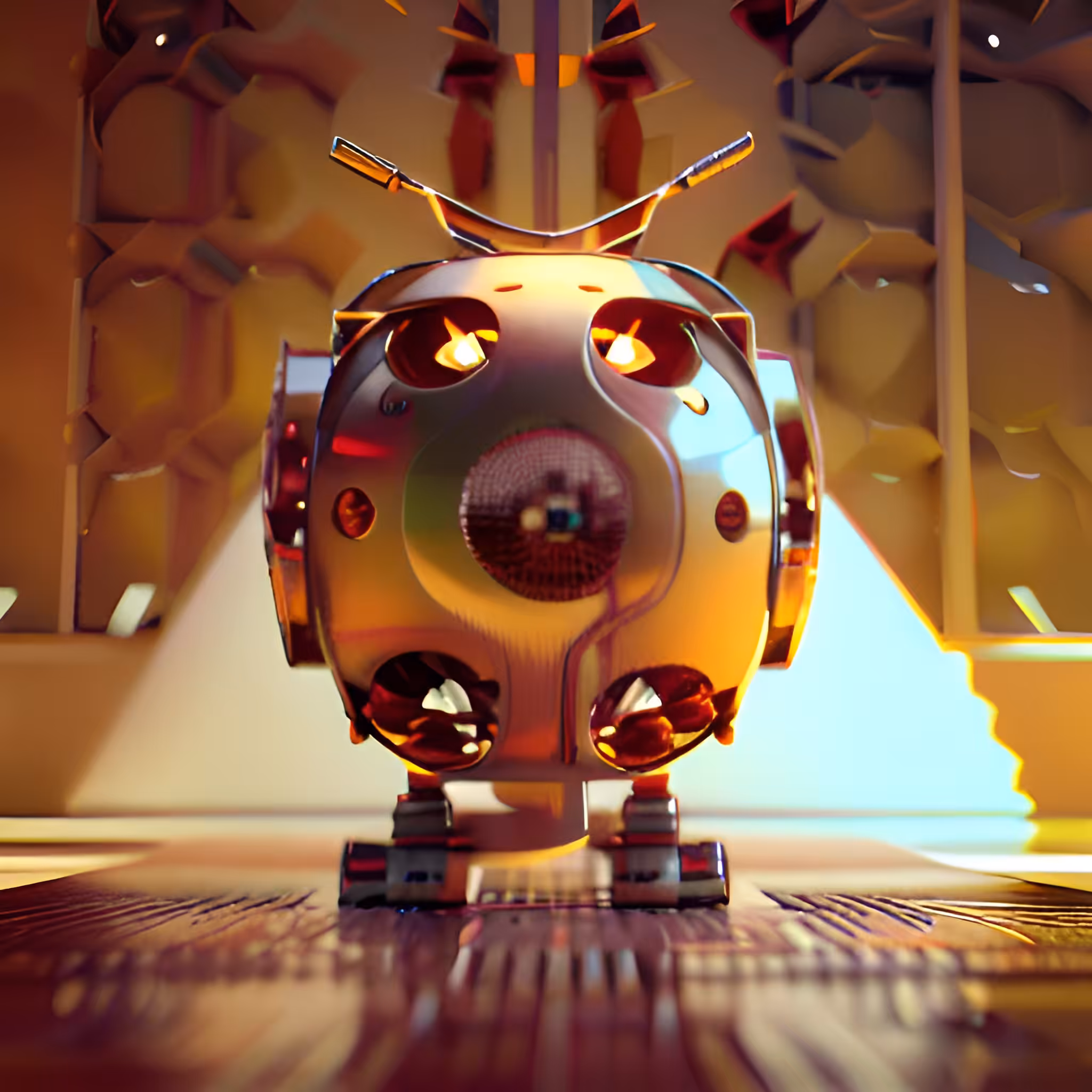 Golden Robotic Apples #14