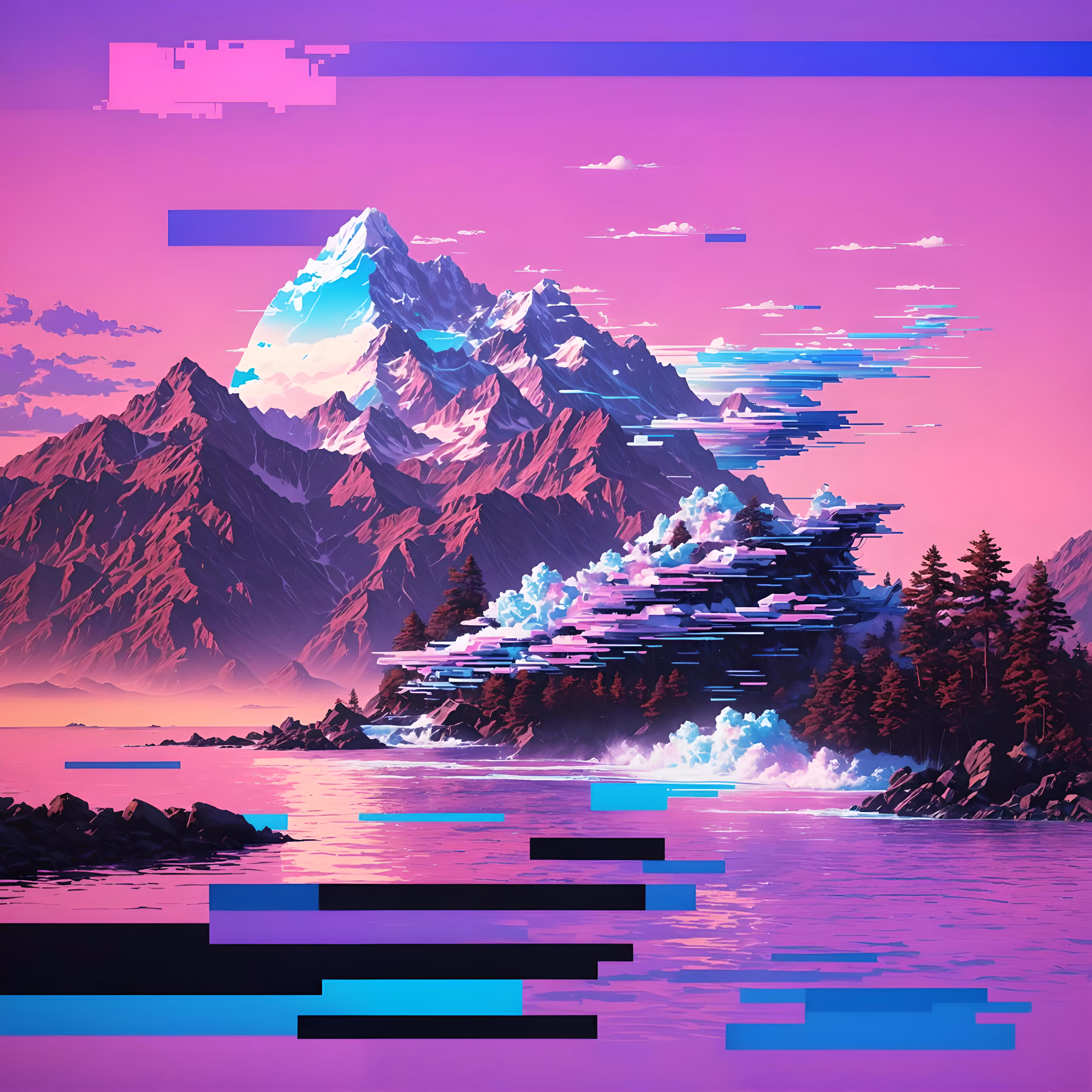 Digital Glitch Vaporwave 8K by Asher Brown Durand 06