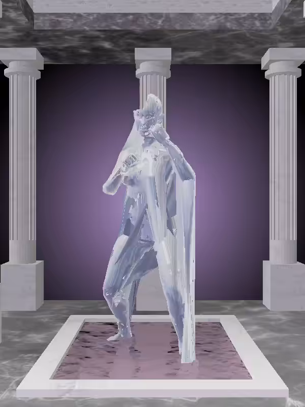 HeavenComputer: The Punching Melted Blue Woman #6997