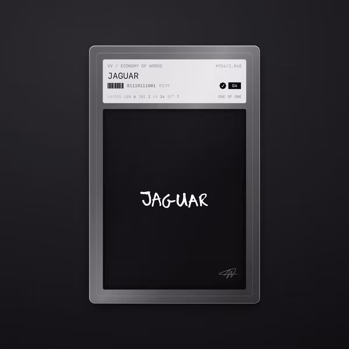 Economy of Words: JAGUAR · #954