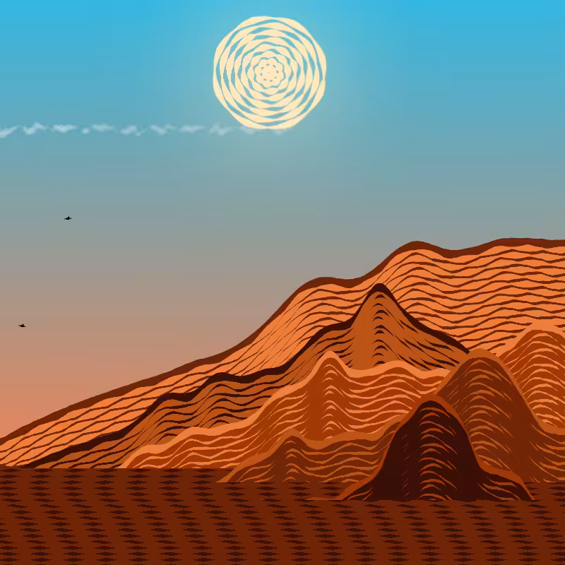 Painted Mountain Sunset #159