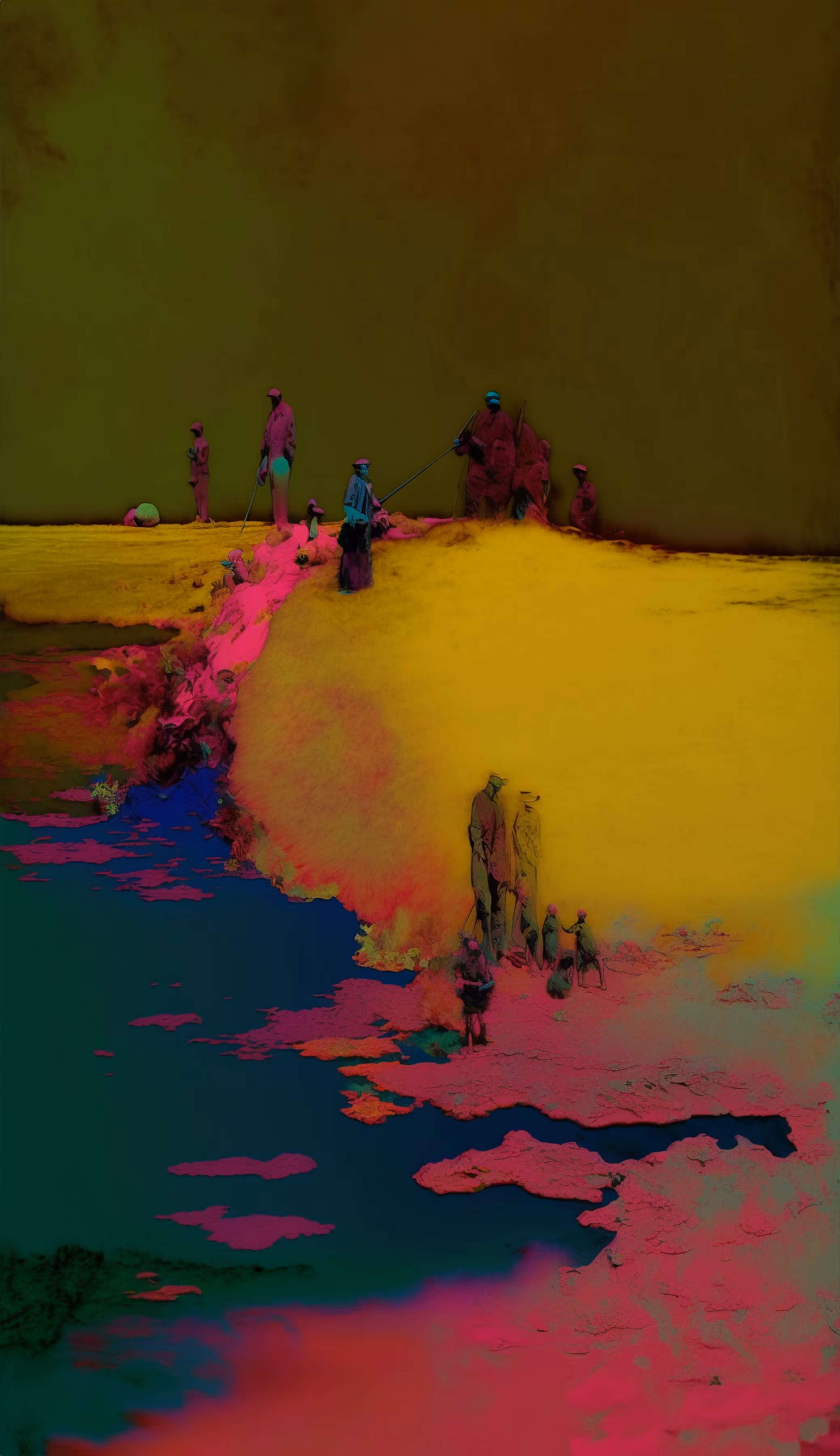 Oil on War: Threaded Shoreline