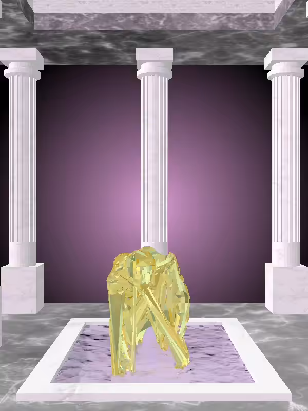 HeavenComputer: The Fading Fragmented Crawling Green-Golden Goblet Woman #3648