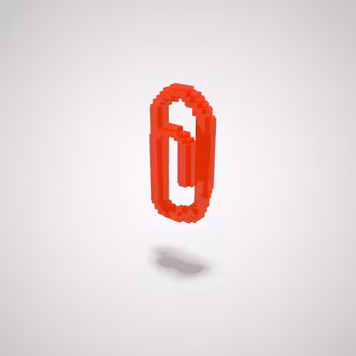 Small red Voxel Paperclip
