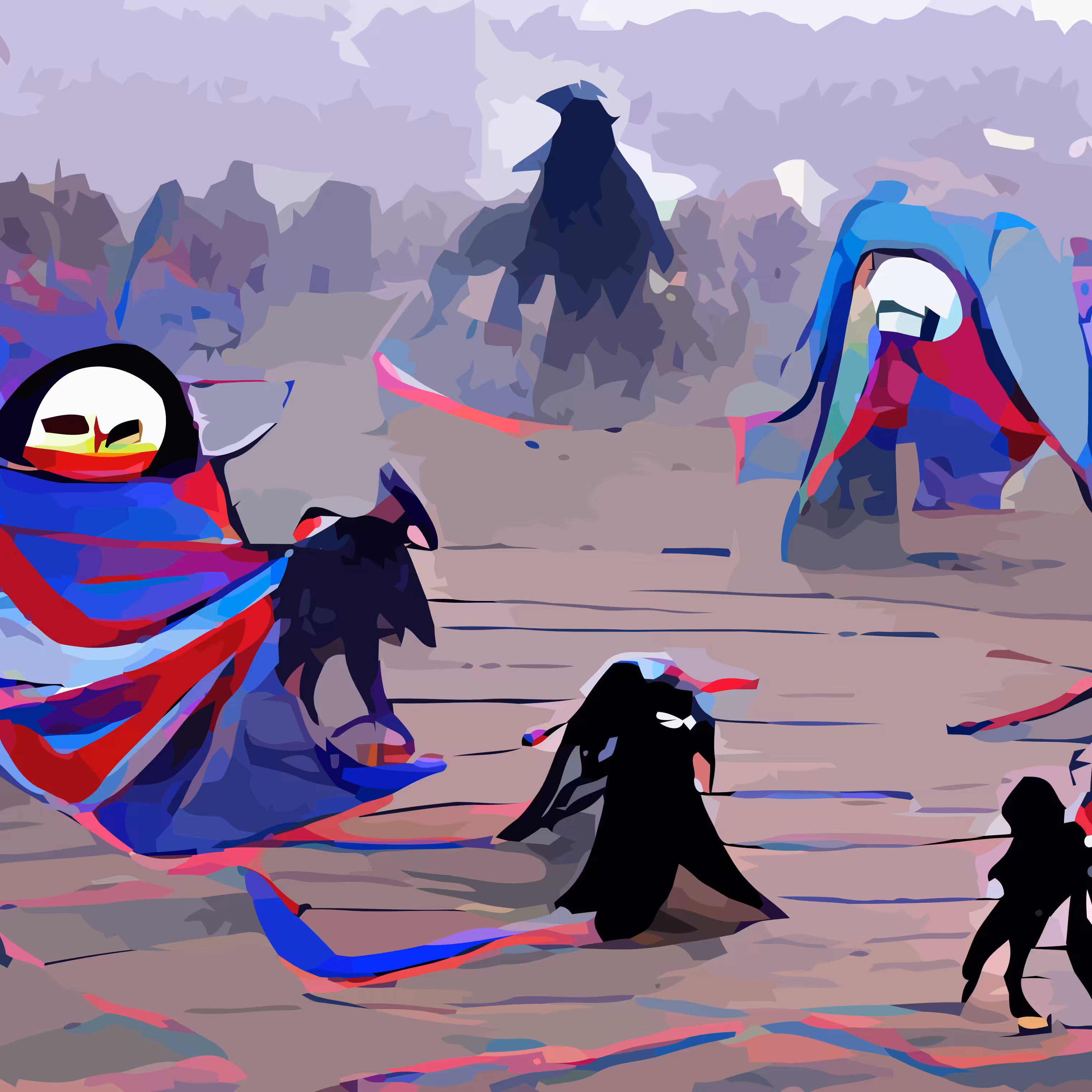 Cloaked Figures #001