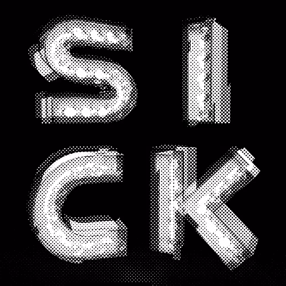 sick type jitters, monochrome