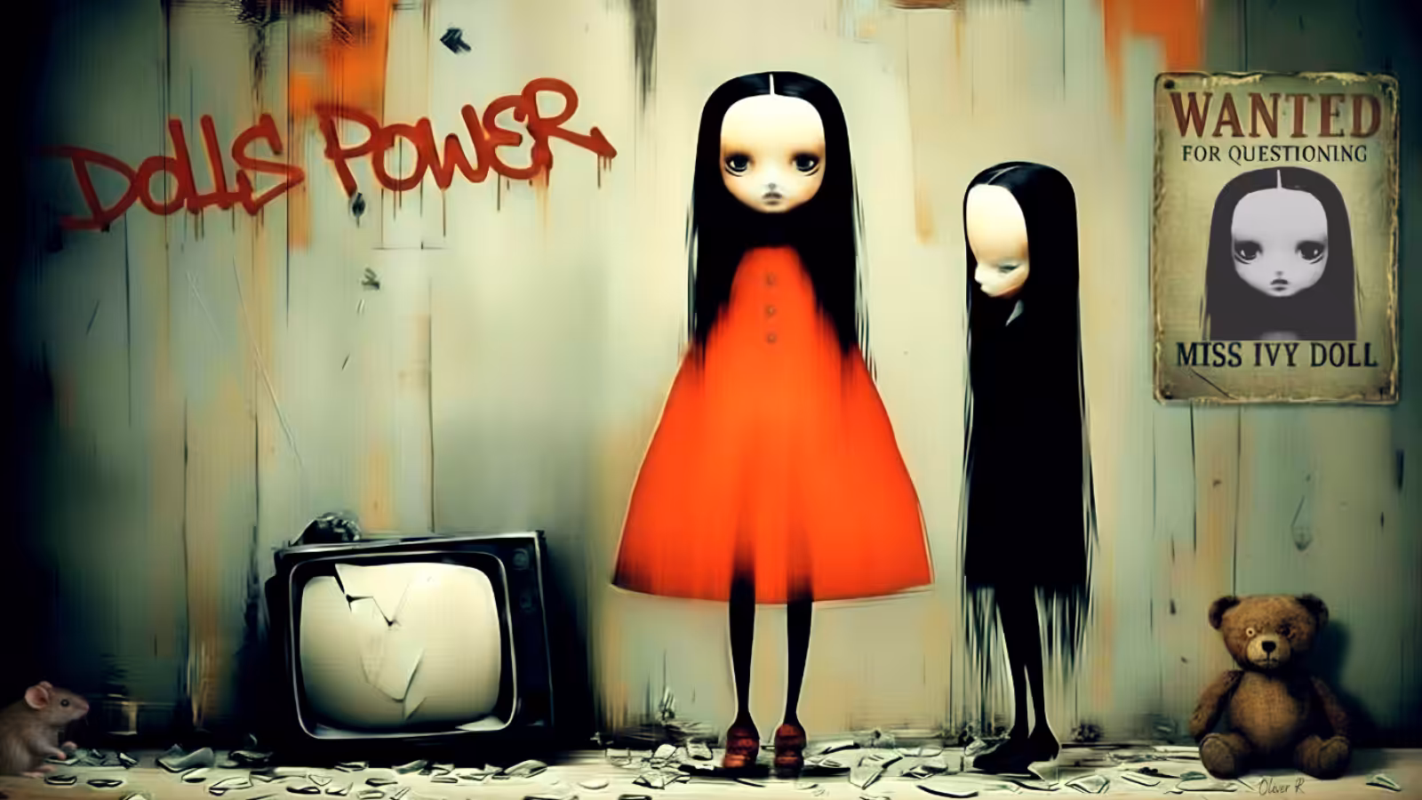 "Dolls Power" signed by " Oliver R"