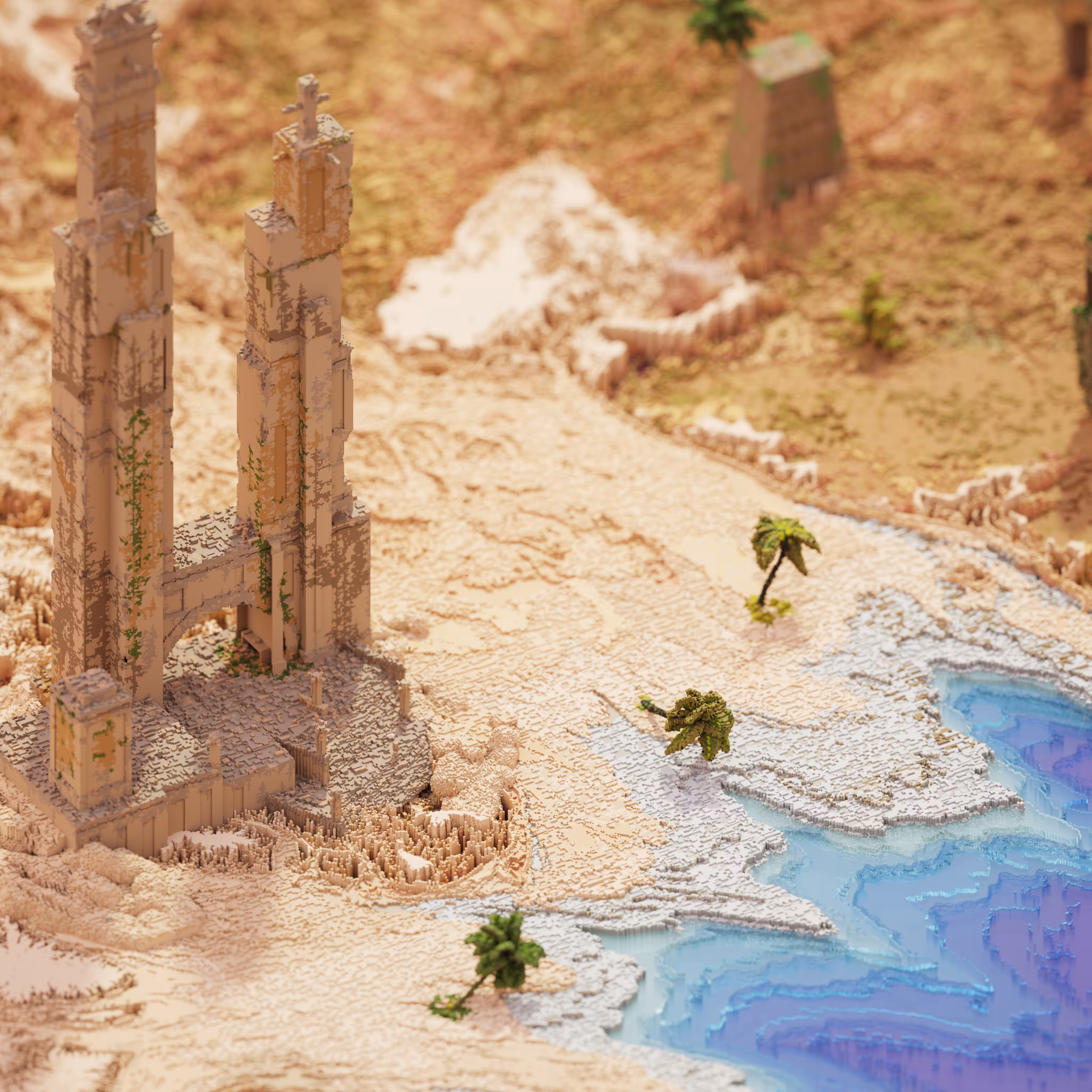 Desert Temple - MagicaVoxel